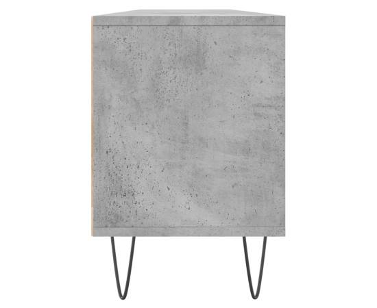 Comodă tv, gri beton, 150x30x44,5 cm, lemn prelucrat, 7 image