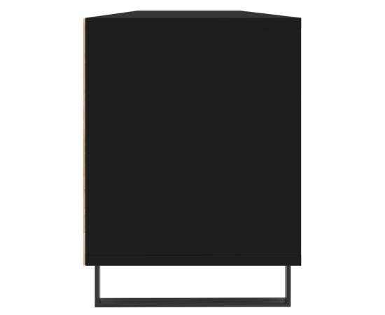 Comodă tv, negru, 150x30x44,5 cm, lemn prelucrat, 5 image