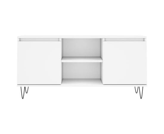 Comodă tv, alb, 104x35x50 cm, lemn compozit, 5 image