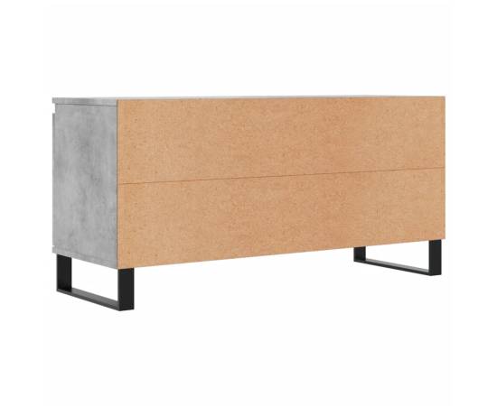 Comodă tv, gri beton, 104x35x50 cm, lemn compozit, 8 image