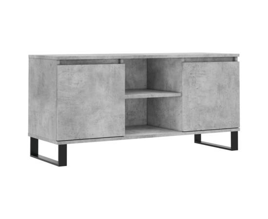 Comodă tv, gri beton, 104x35x50 cm, lemn compozit, 2 image