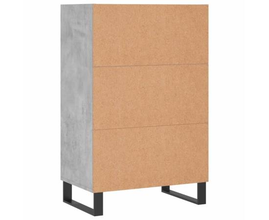 Dulap înalt, gri beton, 57x35x90 cm, lemn compozit, 6 image