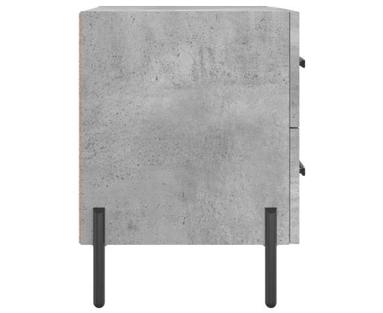 Noptieră, gri beton, 40x35x47,5 cm, lemn compozit, 7 image