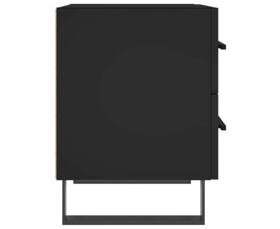 Noptiere, 2 buc., negru, 40x35x47,5 cm, lemn compozit, 7 image