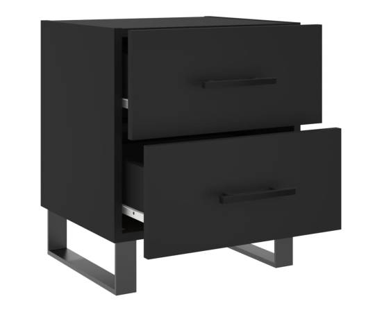 Noptiere, 2 buc., negru, 40x35x47,5 cm, lemn compozit, 8 image