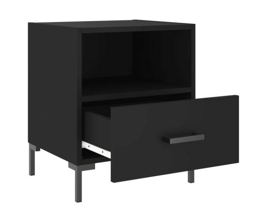 Noptieră, negru, 40x35x47,5 cm, lemn compozit, 3 image
