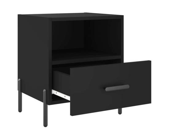 Noptieră, negru, 40x35x47,5 cm, lemn compozit, 3 image