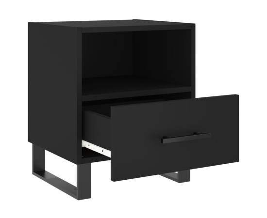 Noptiere, 2 buc., negru, 40x35x47,5 cm, lemn compozit, 5 image