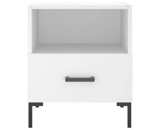 Noptieră, alb, 40x35x47,5 cm, lemn compozit, 4 image