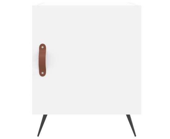 Noptieră, alb, 40x40x50 cm, lemn compozit, 4 image