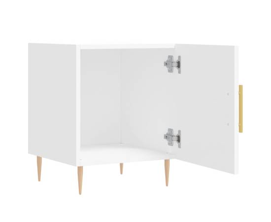 Noptieră, alb, 40x40x50 cm, lemn compozit, 5 image