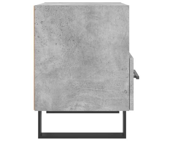 Noptieră, gri beton, 40x35x47,5 cm, lemn compozit, 5 image