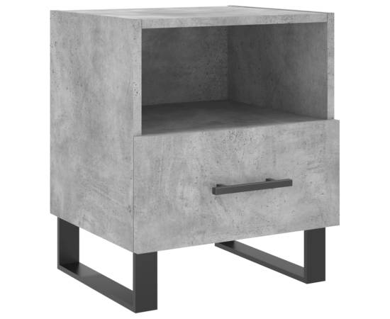 Noptieră, gri beton, 40x35x47,5 cm, lemn compozit, 2 image