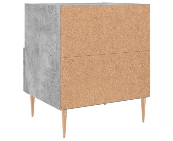 Noptieră, gri beton, 40x35x47,5 cm, lemn compozit, 6 image
