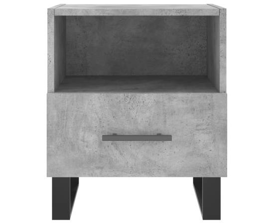 Noptieră, gri beton, 40x35x47,5 cm, lemn compozit, 4 image