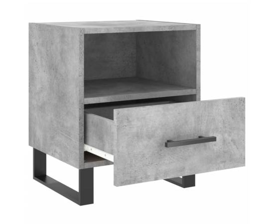 Noptieră, gri beton, 40x35x47,5 cm, lemn compozit, 3 image