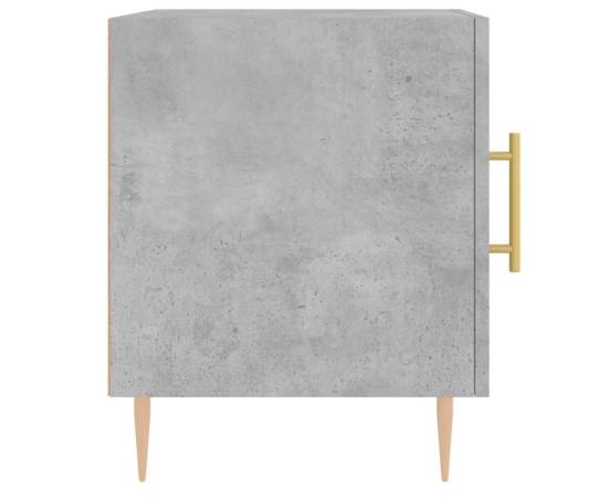 Noptiere, 2 buc., gri beton, 40x40x50 cm, lemn compozit, 7 image