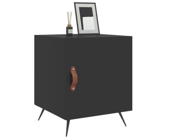 Noptiere, 2 buc., negru, 40x40x50 cm, lemn compozit, 4 image