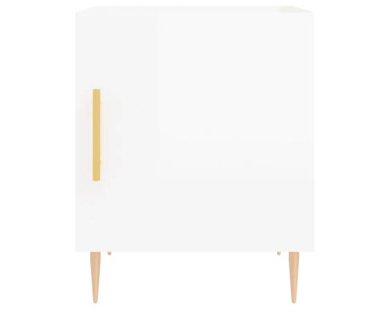 Noptieră, alb extralucios, 40x40x50 cm, lemn compozit, 6 image