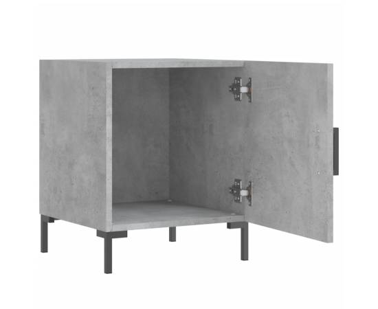 Noptieră, gri beton, 40x40x50 cm, lemn compozit, 3 image