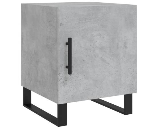 Noptieră, gri beton, 40x40x50 cm, lemn compozit, 2 image