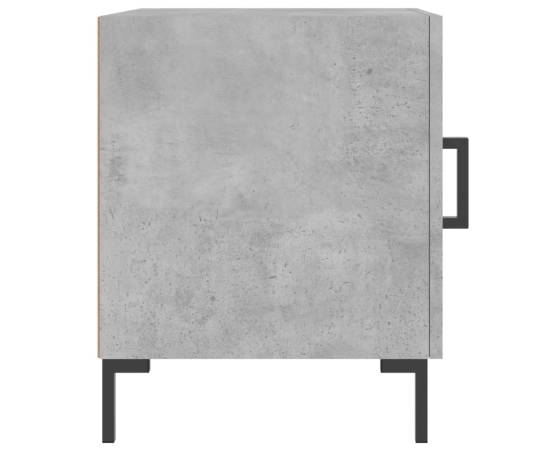 Noptieră, gri beton, 40x40x50 cm, lemn compozit, 5 image