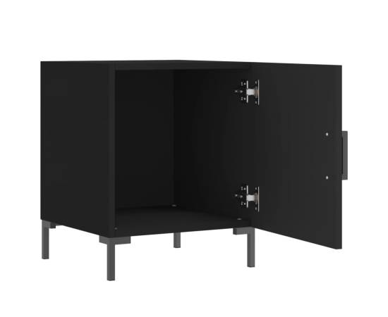 Noptieră, negru, 40x40x50 cm, lemn compozit, 3 image