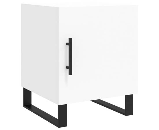 Noptiere, 2 buc., alb, 40x40x50 cm, lemn compozit, 6 image