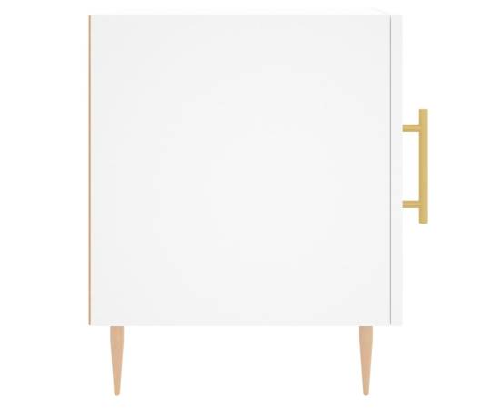 Noptiere, 2 buc., alb, 40x40x50 cm, lemn compozit, 7 image