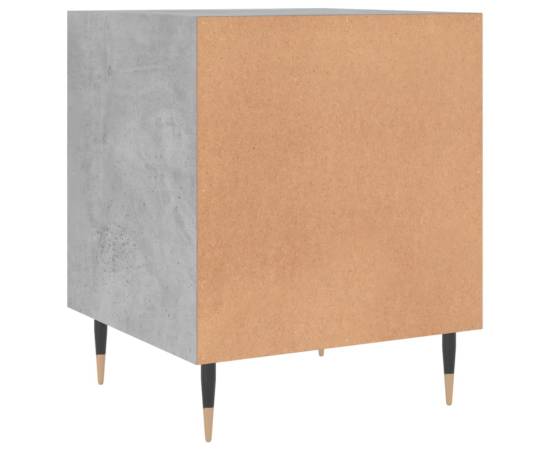Noptiere, 2 buc., gri beton, 40x40x50 cm, lemn compozit, 9 image