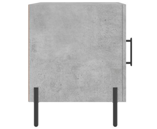 Noptiere, 2 buc., gri beton, 40x40x50 cm, lemn compozit, 7 image