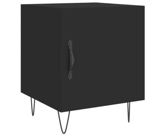 Noptiere, 2 buc., negru, 40x40x50 cm, lemn compozit, 5 image