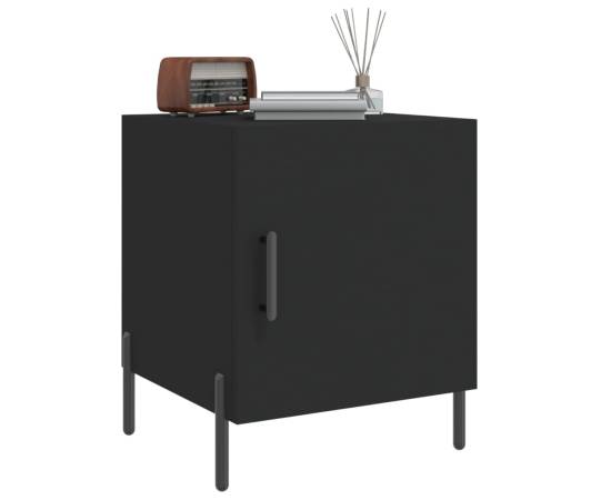 Noptiere, 2 buc., negru, 40x40x50 cm, lemn compozit, 4 image