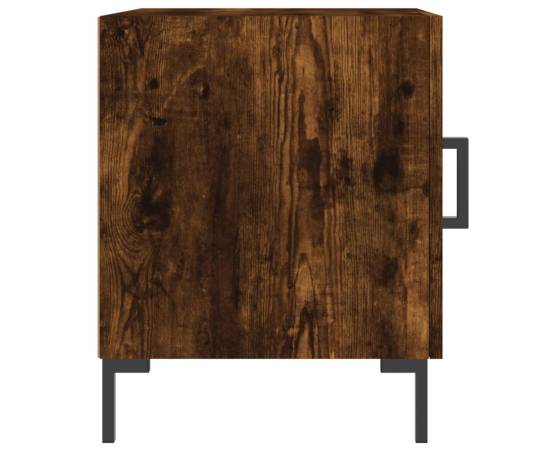 Noptiere, 2 buc., stejar fumuriu, 40x40x50 cm, lemn compozit, 4 image