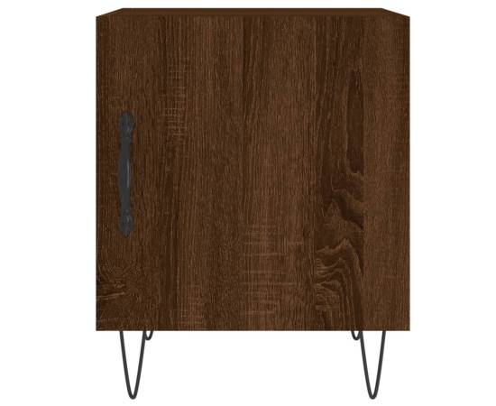 Noptiere, 2 buc., stejar maro, 40x40x50 cm, lemn compozit, 6 image