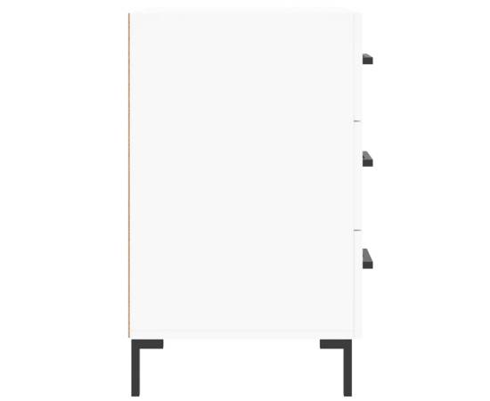Noptieră, alb, 40x40x66 cm, lemn compozit, 6 image