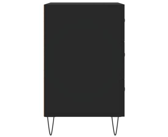 Noptieră, negru, 40x40x66 cm, lemn compozit, 6 image