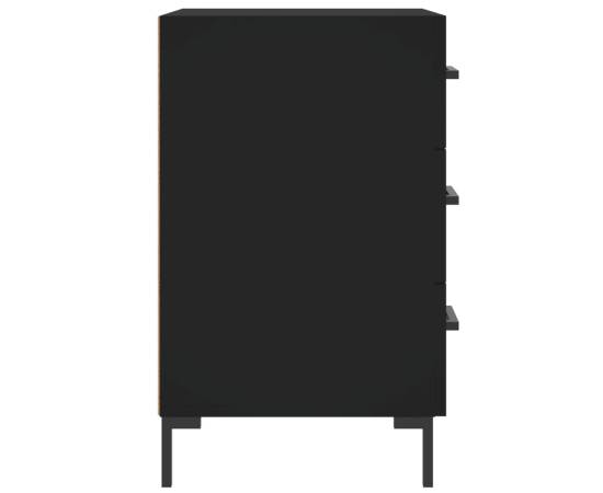 Noptieră, negru, 40x40x66 cm, lemn compozit, 6 image