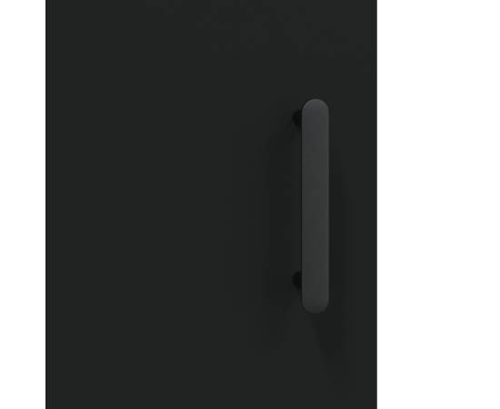 Dulap înalt, negru, 69,5x31x115 cm, lemn prelucrat, 10 image