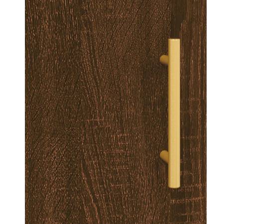 Dulap înalt, stejar maro, 69,5x31x115 cm, lemn prelucrat, 10 image