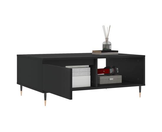 Masă de cafea, negru, 90x60x35 cm, lemn compozit, 4 image