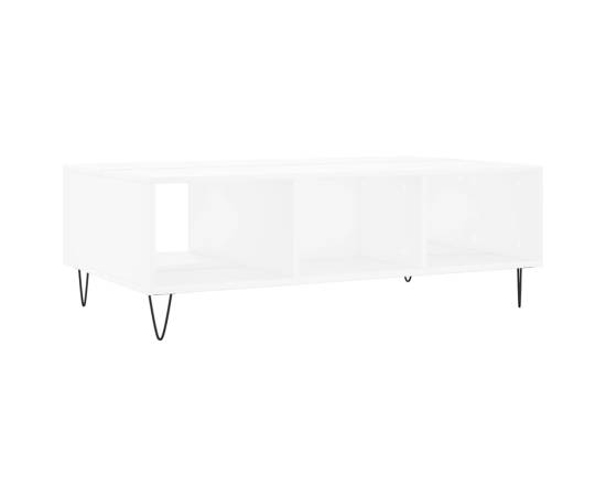 Masă de cafea, alb, 104x60x35 cm, lemn compozit, 8 image