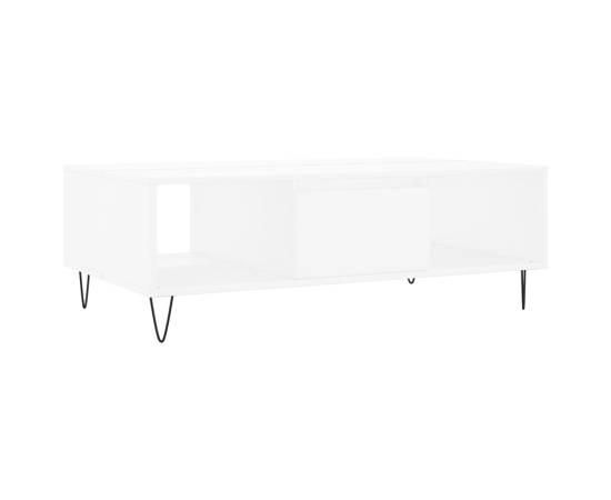 Masă de cafea, alb, 104x60x35 cm, lemn compozit, 2 image