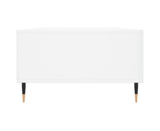 Masă de cafea, alb extralucios, 104x60x35 cm, lemn compozit, 7 image