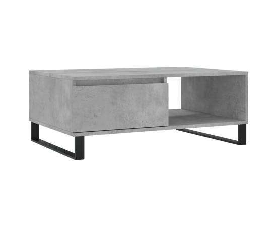 Masă de cafea, gri beton, 90x60x35 cm, lemn compozit, 2 image