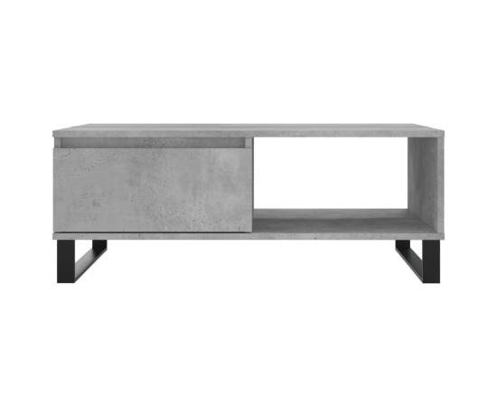 Masă de cafea, gri beton, 90x60x35 cm, lemn compozit, 5 image