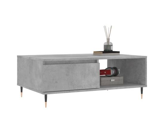 Masă de cafea, gri beton, 90x60x35 cm, lemn compozit, 3 image