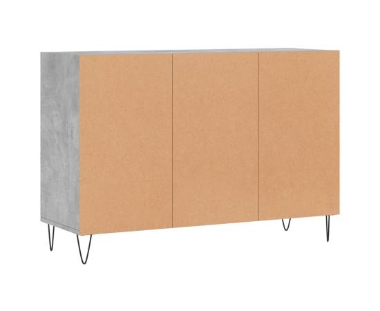 Servantă, gri beton, 103,5x35x70 cm, lemn compozit, 6 image