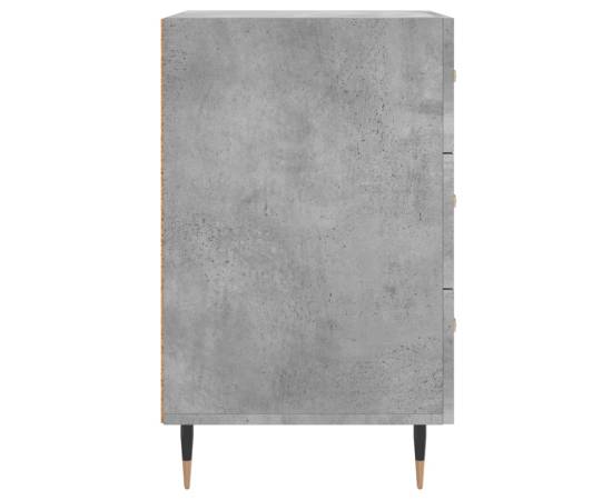 Noptieră, gri beton, 40x40x66 cm, lemn compozit, 6 image