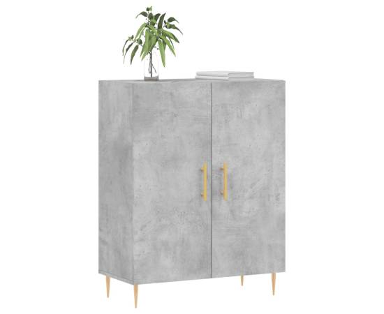 Servantă, gri beton, 69,5x34x90 cm, lemn compozit, 3 image